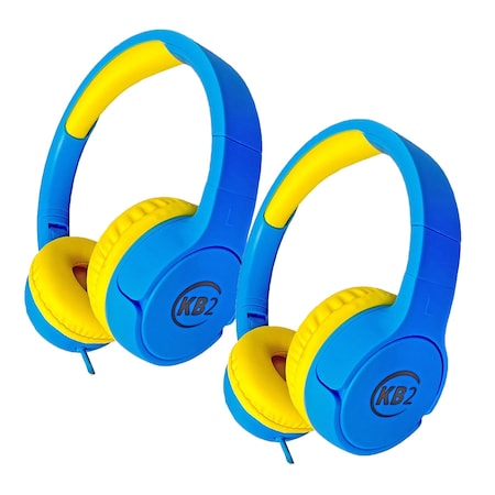 Contixo Premium Kids Headphones, Blue, 2PK KB2 Blue